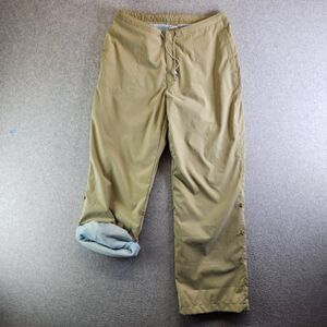 Nike Pants Womens L Beige Mesh Lined Convertible Adjustable Waist Straight Leg
